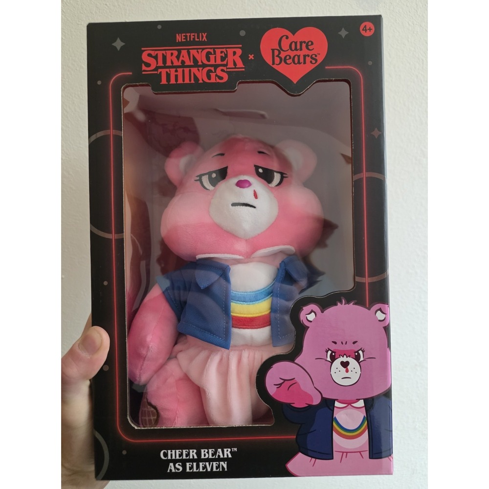 NEW! 🔥 Cheer Bear As ELEVEN Care Bears X Stranger Things‎ NETFLIX Rainbow RARE!